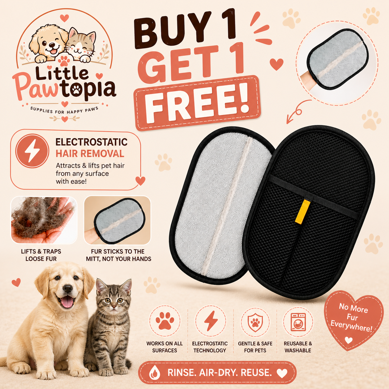 2026 Reusable Pet Hair Remover Glove